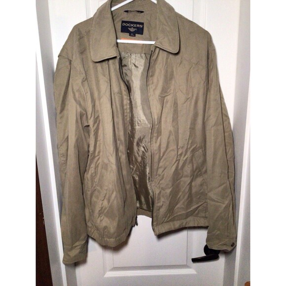 Vintage Dockers Stain Defender Windbreaker Bomber Jacket XL Men - Picture 6 of 16